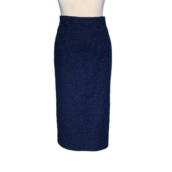 MM. Lafleur The Cobble Hill 2.0 Navy Blue Cotton Jacquard skirt size 1X - Picture 2 of 11